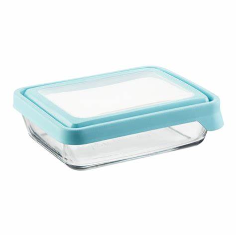 11 Cup Rectangle Glass Storage with Cover