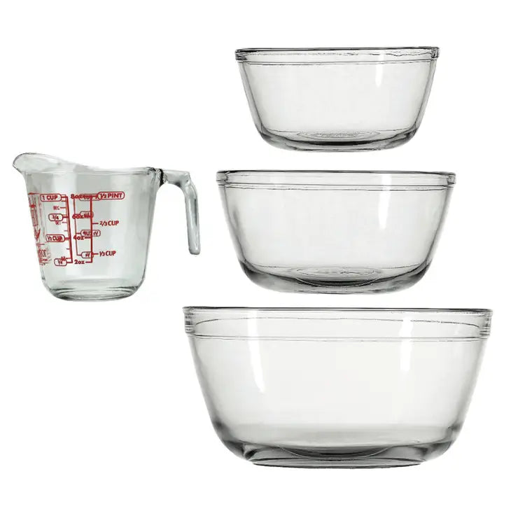4-Piece Mixing Bowls and Measuring Cup Set