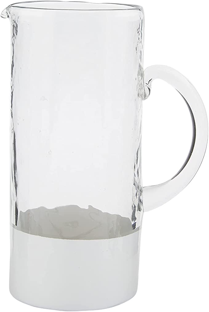 White Dipped Glass Pitcher