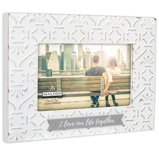 "I love our life together" Wood Picture Frame - 4" x 6"