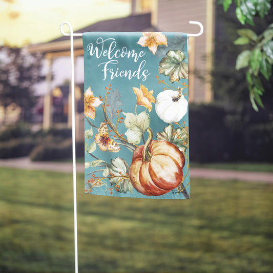 "Welcome Friends" Autumn Garden Flag