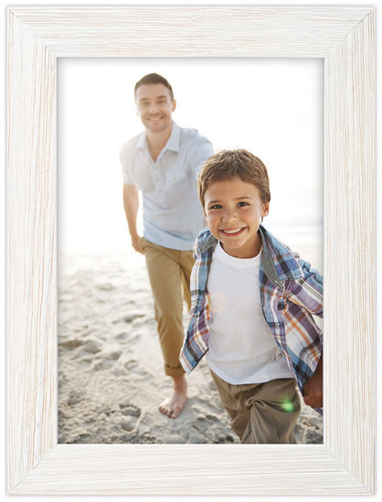 White Wash Wooden Picture Frame - 5" x 7"