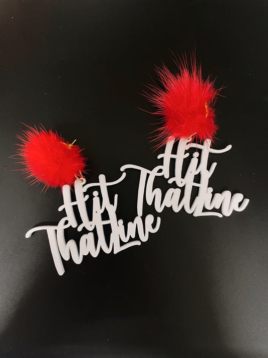 "Hit That Line" Razorback Earrings