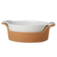 White Oval Casserole Dish with Cork Holder