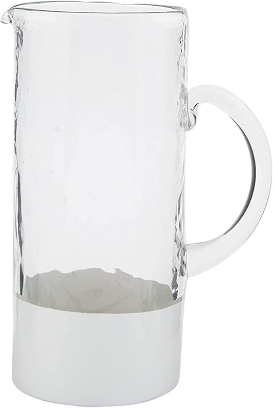 White Dipped Glass Pitcher