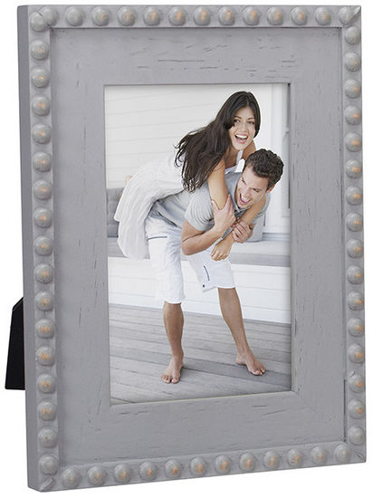 Gray Bead Wooden Picture Frame - 8" x 10"