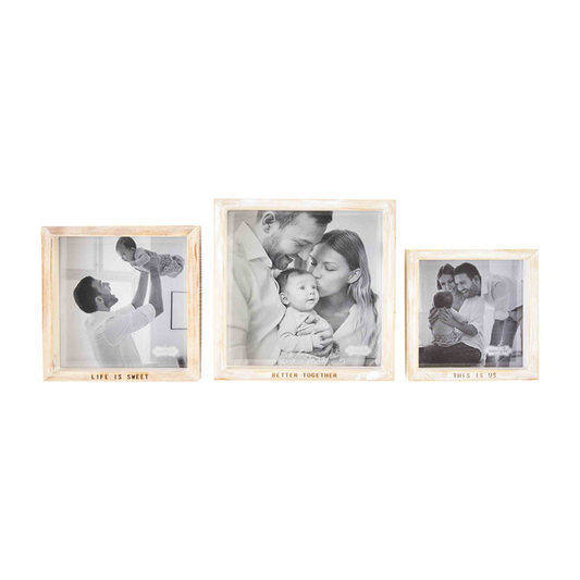3 pc Nesting Family Picture Frame Set