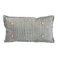 Charcoal/Cream Farm Stripe Pillow
