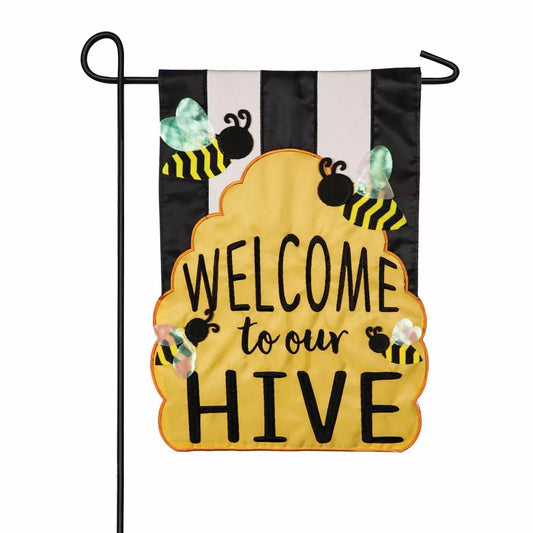 "Welcome to our Hive" Garden Flag