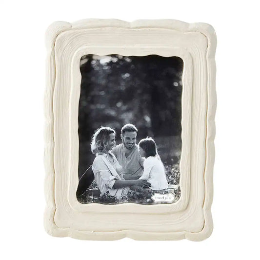 Large Off-White Scallop Picture Frame